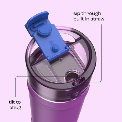 bubba 24 oz DualSip Insulated Stainless Steel Water Bottle - Mood Booster - US 5951
