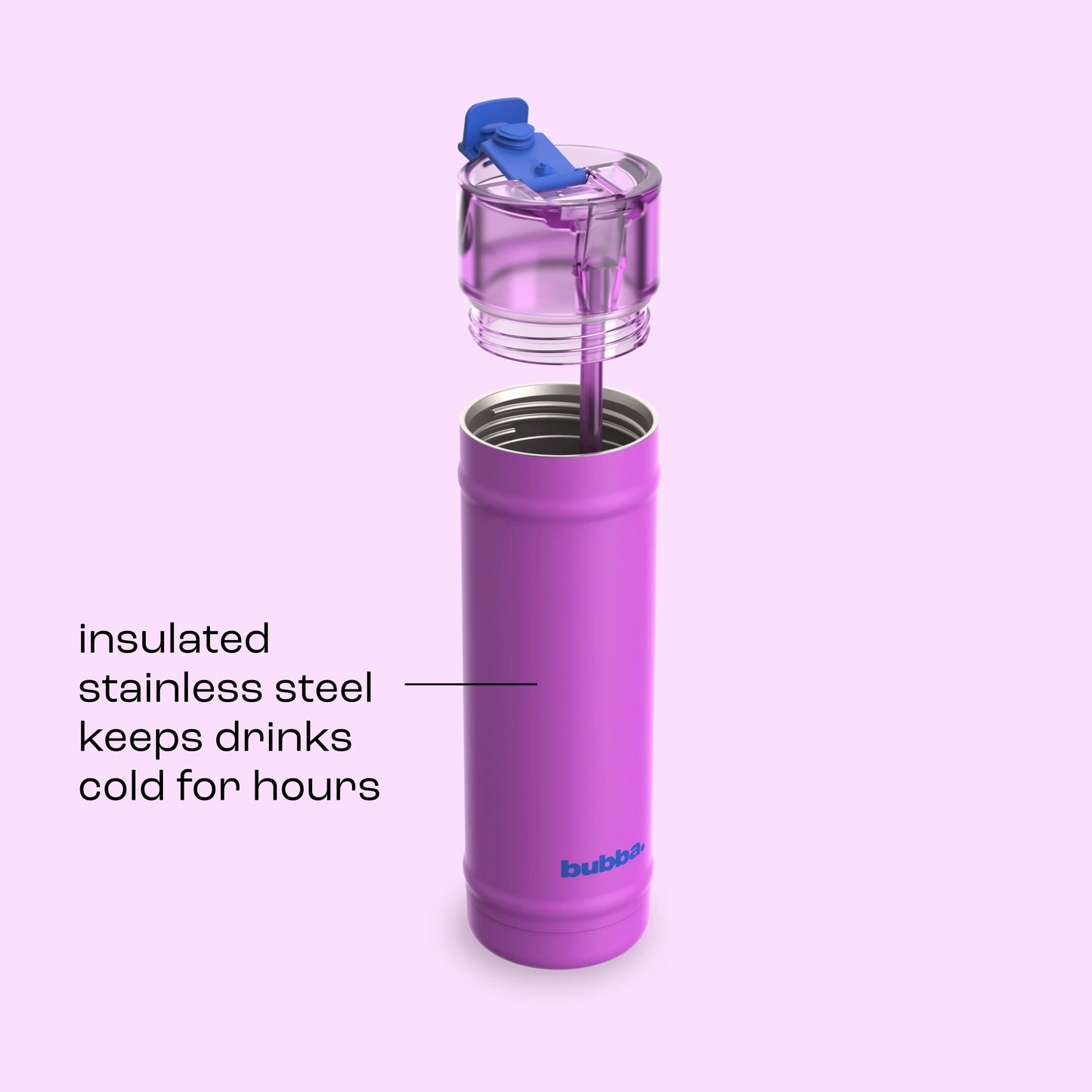bubba 24 oz DualSip Insulated Stainless Steel Water Bottle - Mood Booster - US 5951