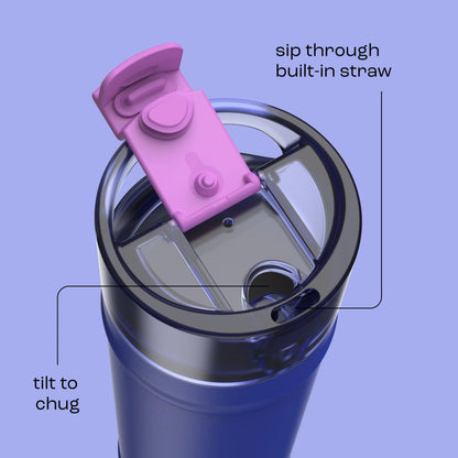 bubba 24 oz DualSip Insulated Stainless Steel Water Bottle - Ocean Energy - US 0936