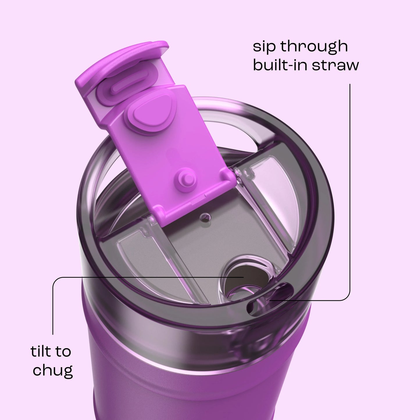 bubba 18 oz DualSip Insulated Stainless Steel Water Bottle - Mood Booster - US 8712